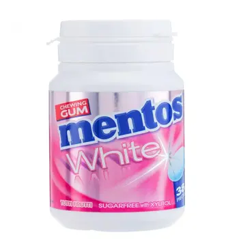 Mentos White Tutti Fruitti Sugar-Free Chewing Gum 54g