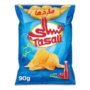 تسالي شرائح البطاطس بنكهة الكاتشب 90 جرام