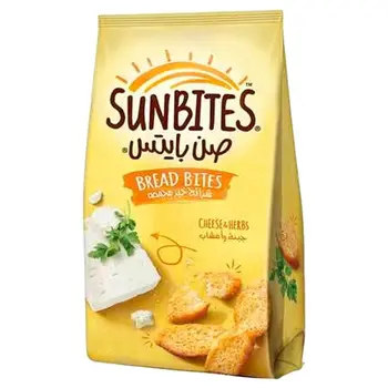صن بايتس خبز محمص صغير بالجبنة والاعشاب 46 جرام