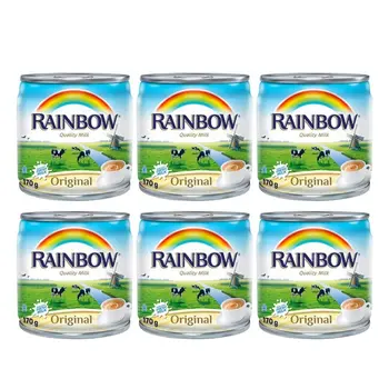 Rainbow Quality Evaporated Fresh Milk 6x170g