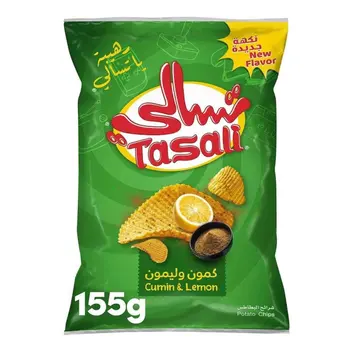 تسالي رقائق البطاطس بنكهة الكمون والليمون 155 جرام