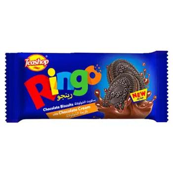 تيشوب رينجو بسكويت الشوكولاتة بكريمة الشوكولاتة 38 جرام