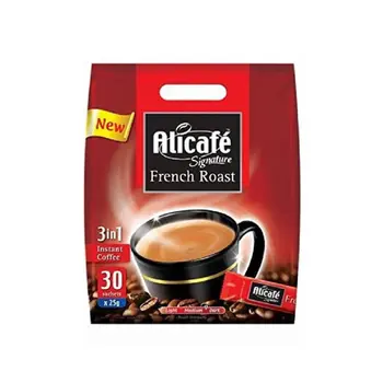 علي كافيه قهوة تحميص فرنسي 3 في 1 سريعة التحضير 30 مغلف