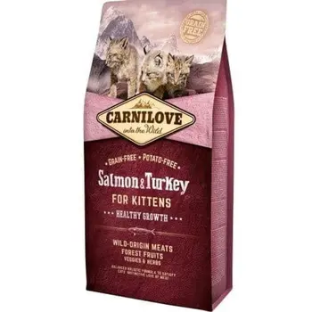 كارنيلوف طعام جاف للقطط الصغيرة بنكهة السالمون والديك الرومي 6كيلو