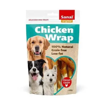 سنال شرائح الدجاج وجبة خفيفه و مكافئات للكلاب 80جرام