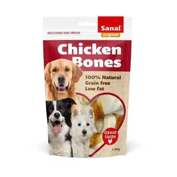 Sanal Original Chicken Bone Slices Dog Treats 80g