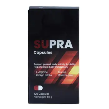 Supra L-Arginine Ginkgo Biloba Capsules 120 Count
