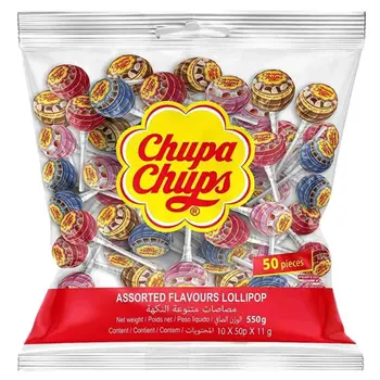 Chupa Chups Assorted Flavours Lollipops 50x11g