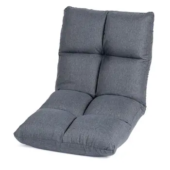 Gray Back Support Floor Chair 108x53x14cm
