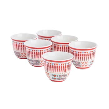 Al Rimaya Gahwa Red Cup 6 Pieces