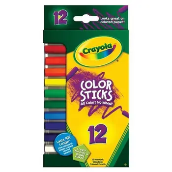 Crayola Woodless Nontoxic Color Sticks 12 Pieces