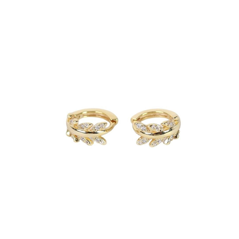 Gold Leaf Design Earring