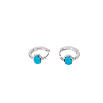 Silver Earring with Turquoise Stone
