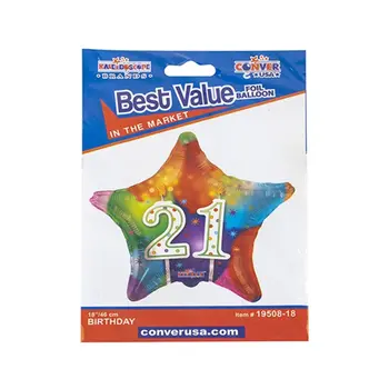 كونفر يو اس اي بالون شمعة العيد ميلاد 21 1قطعة