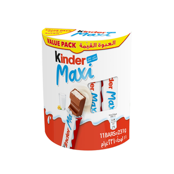 Kinder Maxi Milk & Cocoa Chocolate Value Pack 11x231g