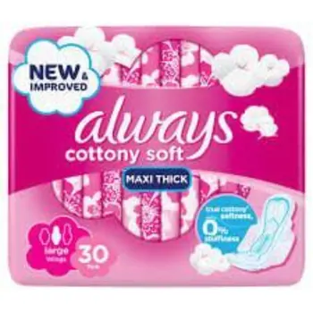 Always Cottony Soft Maxi Thick Sanitary Pads 30 Pieces