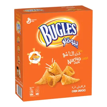 Bugles Nacho Cheese Corn Snacks 12x15g