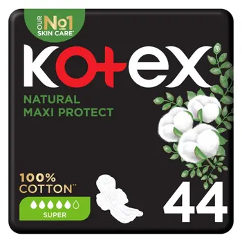 Kotex Natural Maxi Protect Thick Pads 44 Pieces