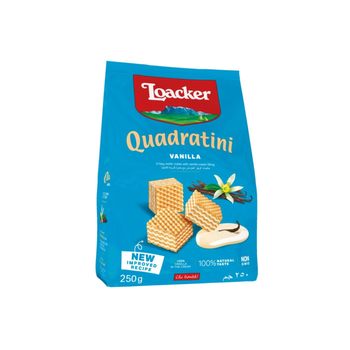 Loacker Quadratini Vanilla Wafer Cubes 250g