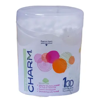 Sanita Charm Ear Buds, 100% Cotton 100 Pieces