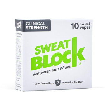 Sweet Black Sweat Block Antiperspirant Wipes 10 Pieces