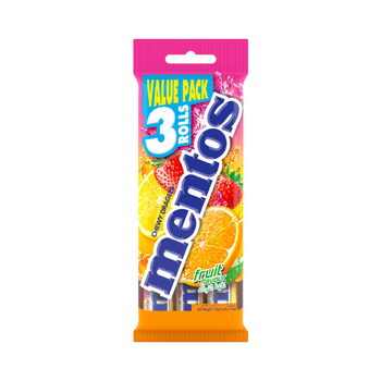 Mentos Fruit Flavor Chewy Candy Value Pack 3x37g