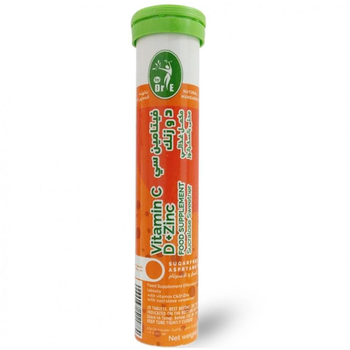 دكتور اي فيتامين سي + دي + زنك 20 قرص فوار 1قطعة