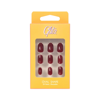 Glitz Russet Brown Oval Nails 6x24 Pieces