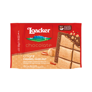 Loacker Caramel & Hazelnut Chocolate 50g
