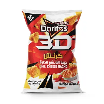 دوريتوس ثري دي كرنش جبنة الناتشو الحارة 125 جم