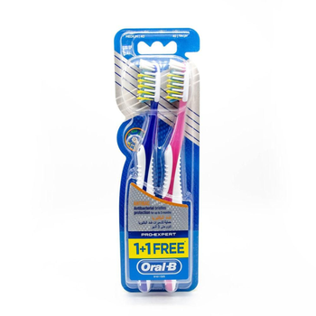 أورال بي فرشاة أسنان برو إكسبرت محارب البكتيريا 2قطعة