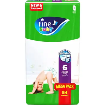 Fine Baby Junior Diapers Size 6 54 Diapers