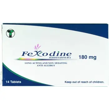 Fexodine Fexofenadine HCL Tablets 180mg 14 Count