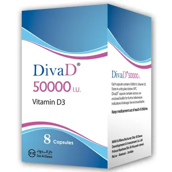 DivaD Vitamin D3 Capsules 50000 IU 8 Count