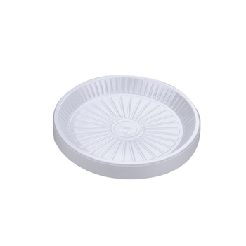 White Rounded Plastic Plates Medium 50 Pieces