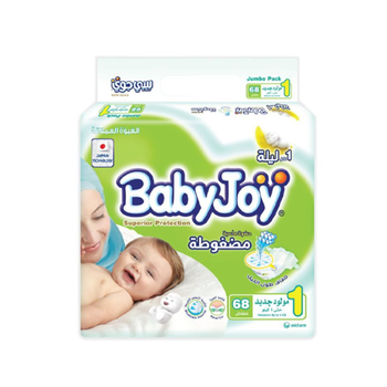 حفاضات بيبي جوي جامبو 1 المولود الجديد 68 حفاضة
