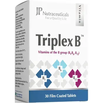 JP Nutraceuticals Triplex B Vitamin Tablets 30 Count