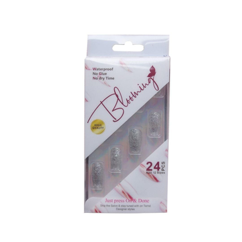 بلومينج أظافر صناعية سكوير رويال بلو 12قطعة