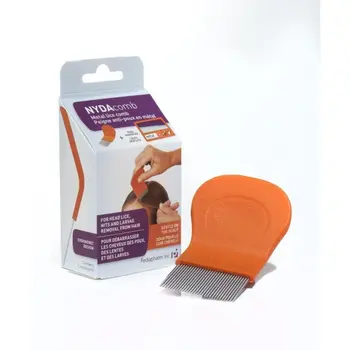 Nyda Orange Lice Comb Ergonomic Design