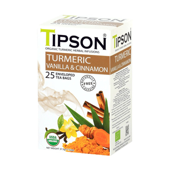 Tipson Organic Turmeric Vanilla & Cinnamon Tea 25 Sachets