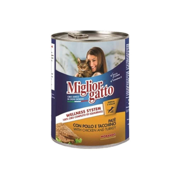 Miglior Gatto Chicken & Turkey Wet Cat Food 405g