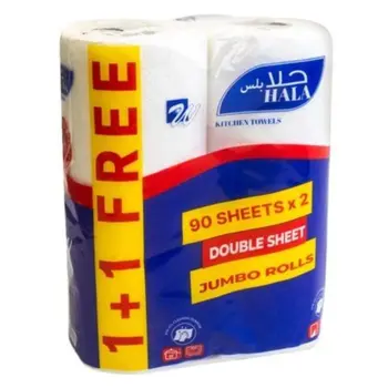 Hala Plus White Double-Sheet Towels 2x90 Sheets