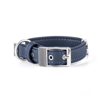 Bilbao Blue Leatherette Collar Medium