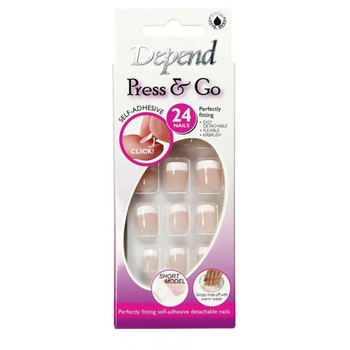 ديبند اظافر اصطناعية لاصق فورى اس كيو وردى وسط 24قطعة