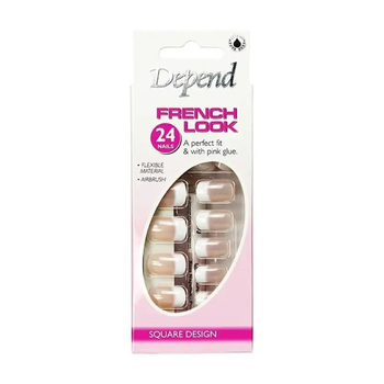Depend French Look Nail Kit 24 Pieces