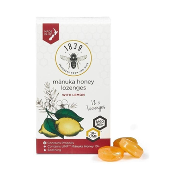 1839 أقراص عسل مانوكا بالليمون 12قطعة