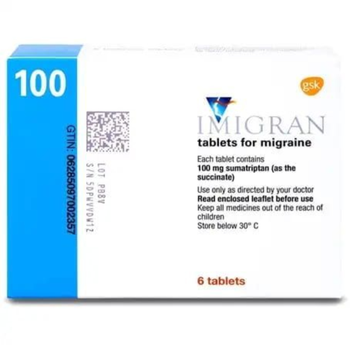 GSK Imigran Sumatriptan Migraine Tablets 6x100mg