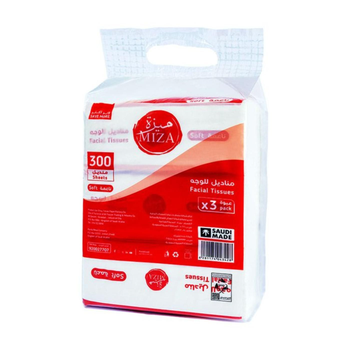 Miza Soft Facial Tissue Refill 3x300 Pieces