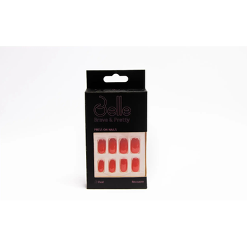 Belle Brave & Pretty Red Stiletto Press-On Nails 24 Pieces