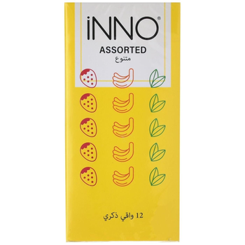إينو واقي ذكري ألوان ونكهات متنوعة عبوة 12قطعة
